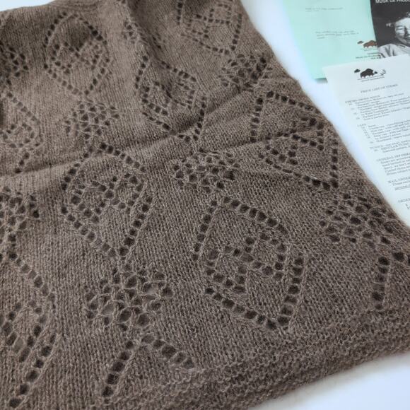 Hand Knit 100% Qiviut Oomingmak Musk Ox Ring Scarf Neck Warmer Alaska Arctic - Picture 14 of 15